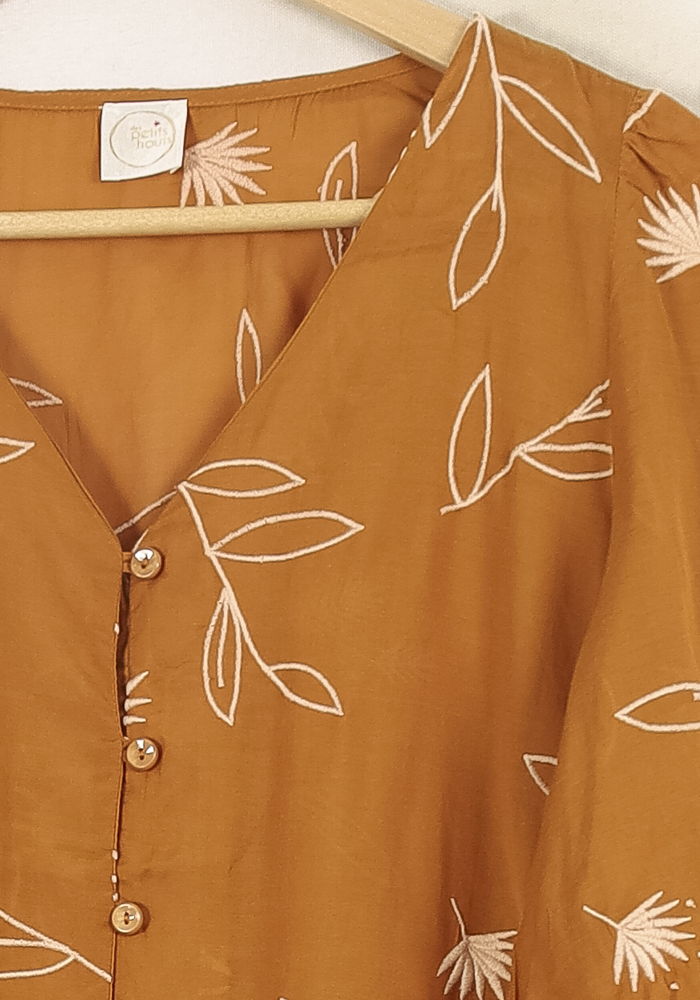 Blouse Marron et Blanche - Taille M/38 de la marque Des petits hauts | PARAD52739 - Vendu par Paradigme - Image 3