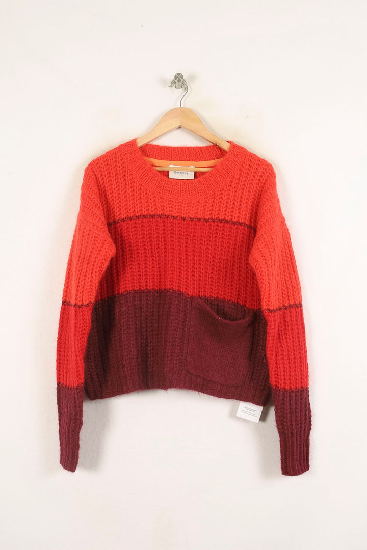 Pull Rouge et Bordeaux - Taille S/36 de la marque Bérénice | PARAD73294 - Vendu par Paradigme - Image 2