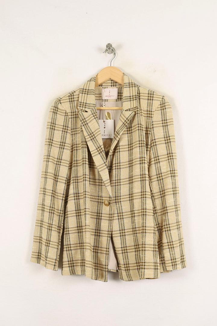Blazer Beige et Marron - Taille S/36 de la marque Imprevu | PARAD73172 - Vendu par Paradigme - Image 2