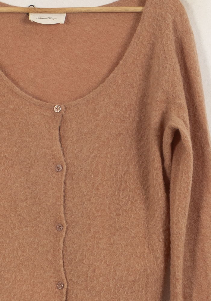 Cardigan Rose - Taille L/40 de la marque American Vintage | PARAD45939 - Vendu par Paradigme - Image 3