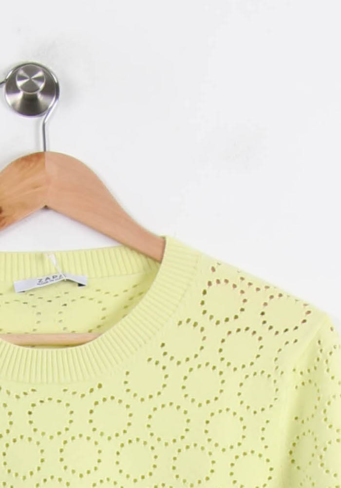Pull Jaune - Taille L/40 de la marque ZAPA | PARAD66834 - Vendu par Paradigme - Image 3