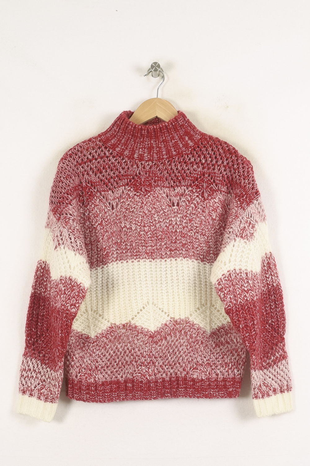 Pull Rouge et Blanc - Taille S/36 de la marque Bérénice | PARAD73305 - Vendu par Paradigme - Image 2