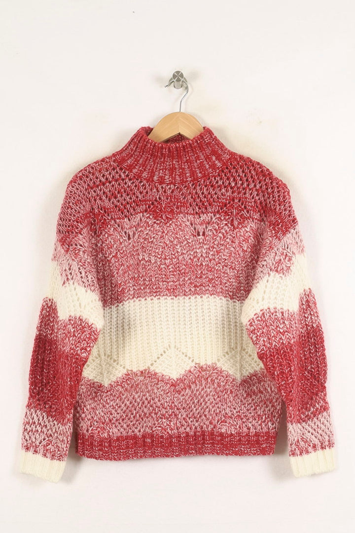 Pull Rouge et Blanc - Taille S/36 de la marque Bérénice | PARAD73305 - Vendu par Paradigme - Image 2