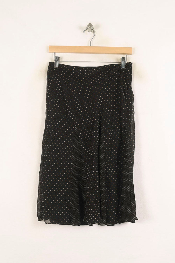 Jupe Longue Noire à Pois Beiges - Taille M/38 de la marque Caroll | PARAD56328 - Vendu par Paradigme - Image 2