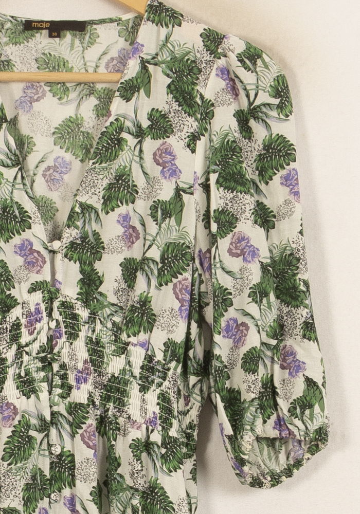 Robe Longue Verte et Violette - Taille M/38 de la marque Maje | PARAD55770 - Vendu par Paradigme - Image 3