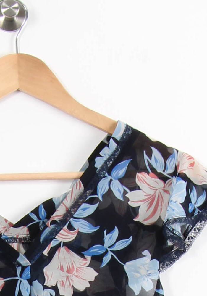 Blouse Fleurie Bleue et Blanche - Taille S/36 de la marque Grace & Mila | PARAD64925 - Vendu par Paradigme - Image 3