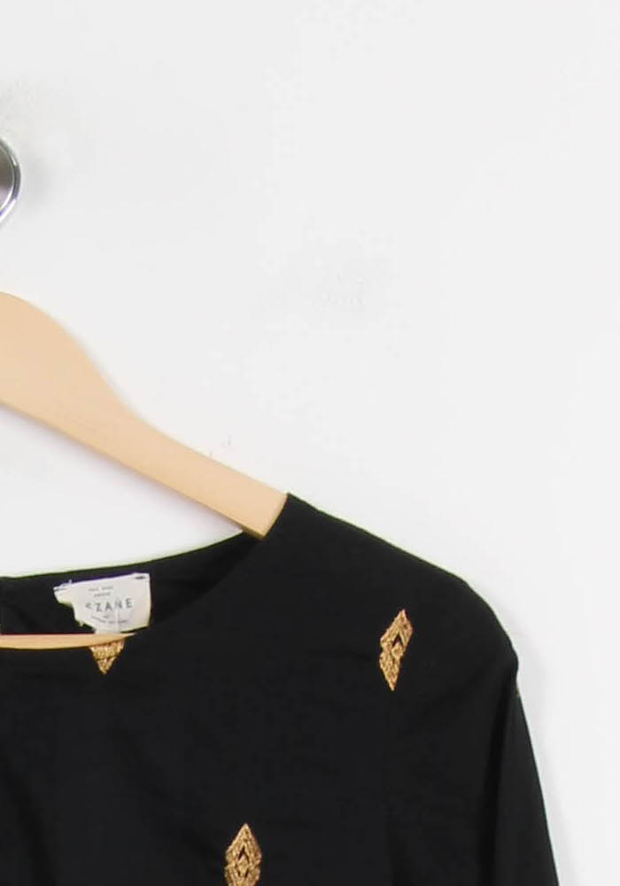 Blouse Noire et Dorée - Taille S/36 de la marque Sézane | PARAD67365 - Vendu par Paradigme - Image 3