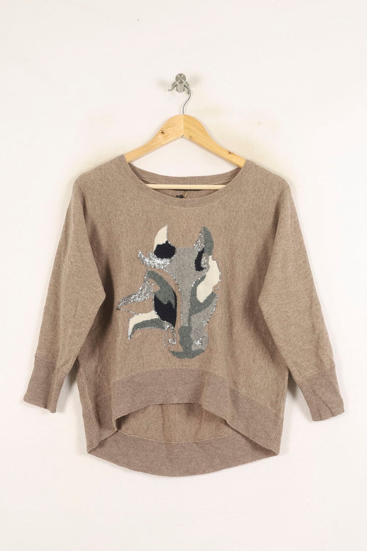 Pull Beige - Taille S/36 de la marque Bérénice | PARAD73292 - Vendu par Paradigme - Image 2