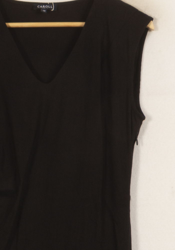 Robe Longue Noire - Taille M/38 de la marque Caroll | PARAD63453 - Vendu par Paradigme - Image 3