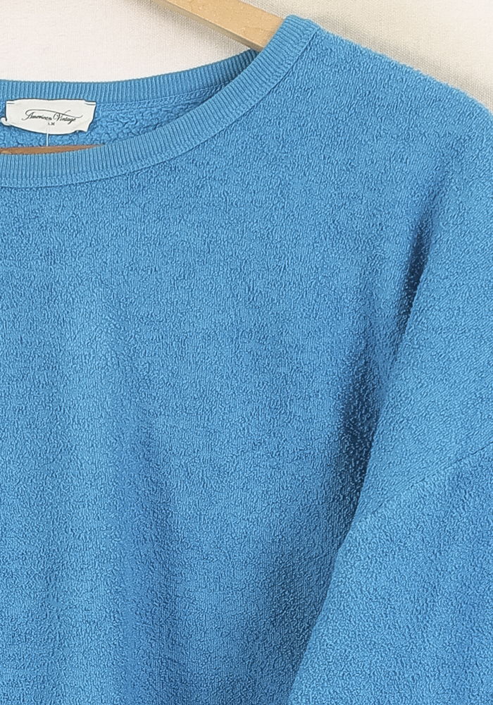 Sweatshirt Bleu - Taille S/36 de la marque American Vintage | PARAD69295 - Vendu par Paradigme - Image 3