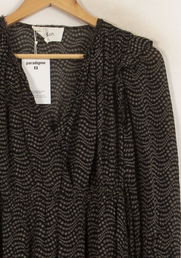 Robe Longue Noire - Taille M/38 de la marque ba&sh | PARAD64212 - Vendu par Paradigme - Image 3