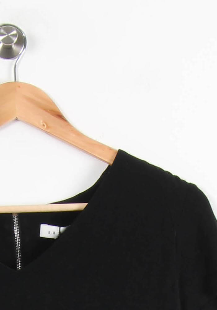 Blouse Noire - Taille M/38 de la marque Sandro | PARAD44972 - Vendu par Paradigme - Image 3