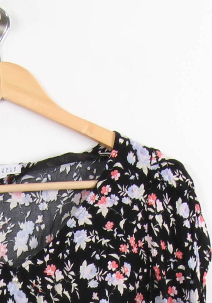 Blouse Noire et Fleurie - Taille L/40 de la marque Claudie Pierlot | PARAD55323 - Vendu par Paradigme - Image 3