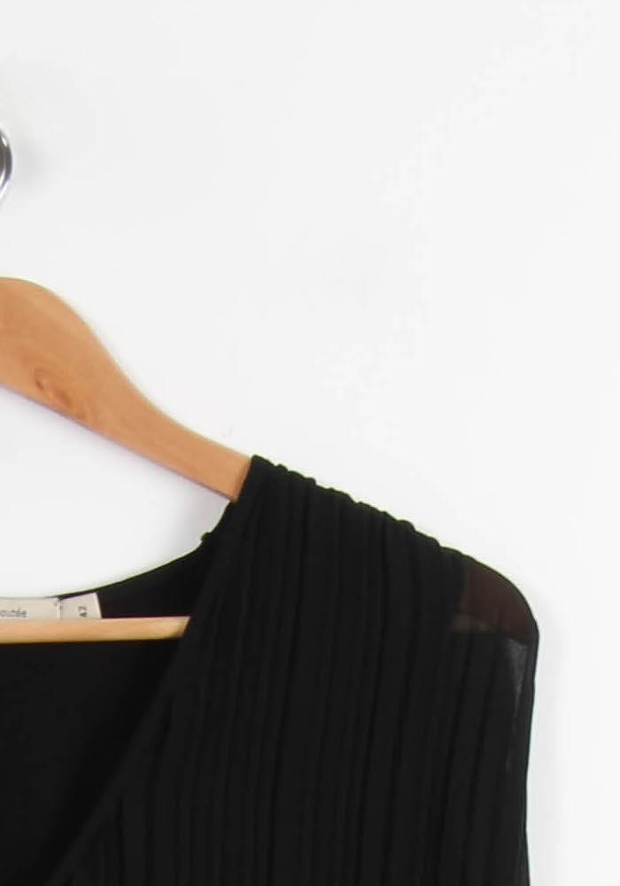 Robe Plissée Noire - Taille XL/42 de la marque La Fée Maraboutée | PARAD66622 - Vendu par Paradigme - Image 3