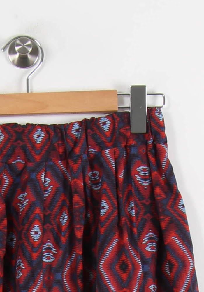 Jupe Midi Rouge et Bleu - Taille M/38 de la marque La Fée Maraboutée | PARAD67285 - Vendu par Paradigme - Image 3