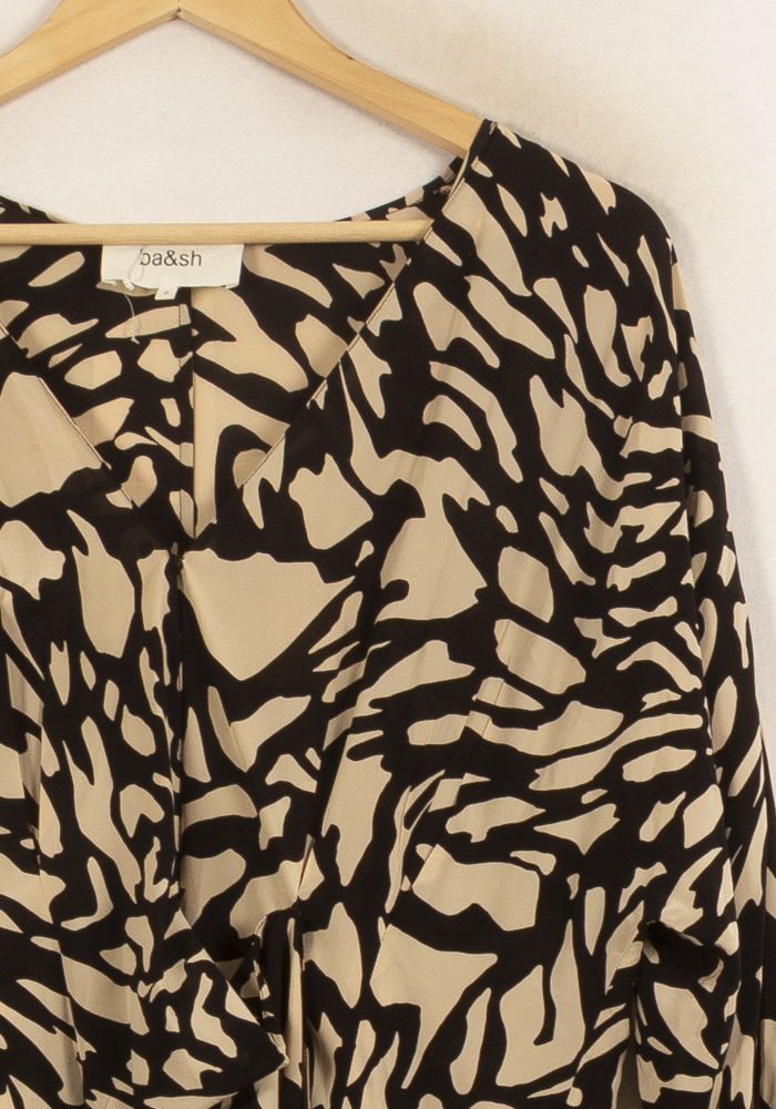 Robe Longue Noire et Beige - Taille XS/34 de la marque ba&sh | PARAD64135 - Vendu par Paradigme - Image 3