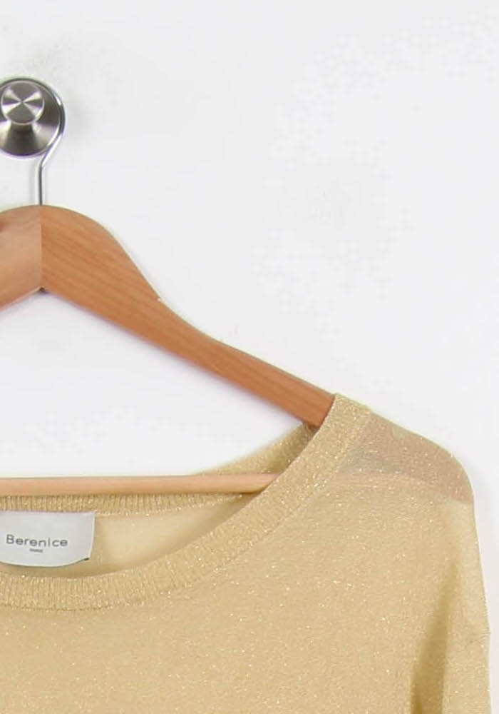 Pull Doré - Taille L/40 de la marque Bérénice | PARAD53765 - Vendu par Paradigme - Image 3