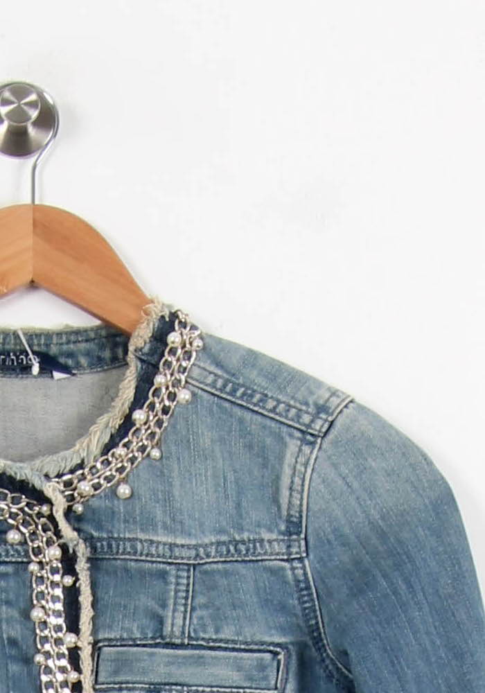 Veste en Jean Bleue - Taille S/36 de la marque Liu Jo | PARAD67014 - Vendu par Paradigme - Image 3