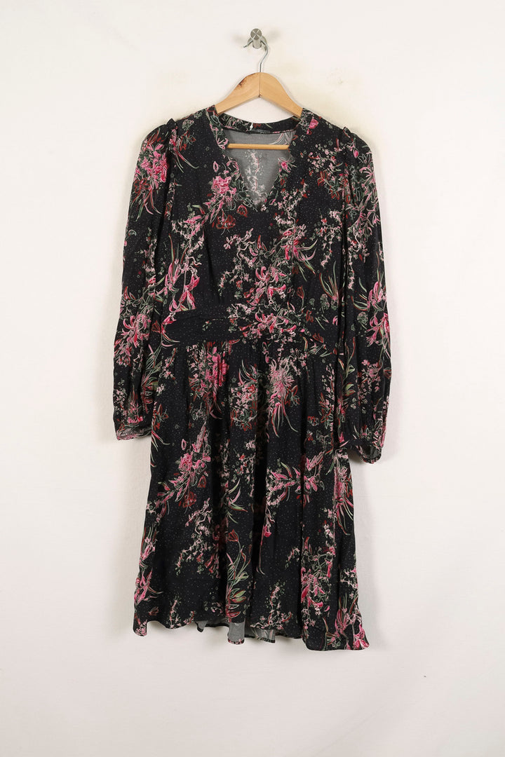 Robe Midi Noire et Rose - Taille M/38 de la marque One Step | PARAD73183 - Vendu par Paradigme - Image 2