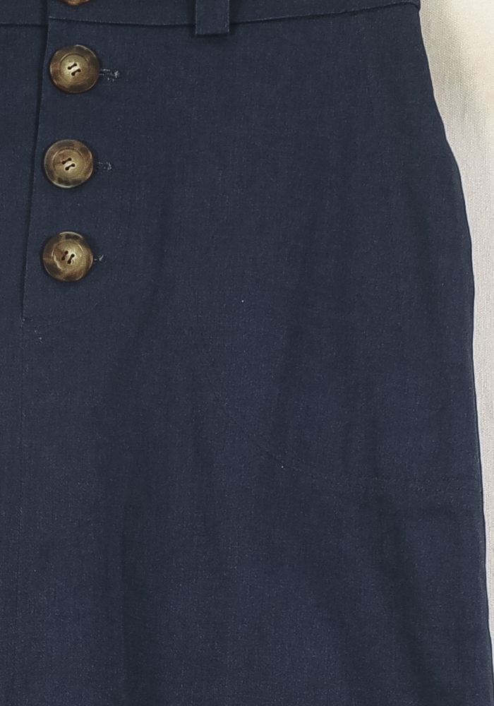 Jupe Boutonnée Bleu - Taille S/36 de la marque Ines de la Fressange Paris | PARAD67932 - Vendu par Paradigme - Image 3