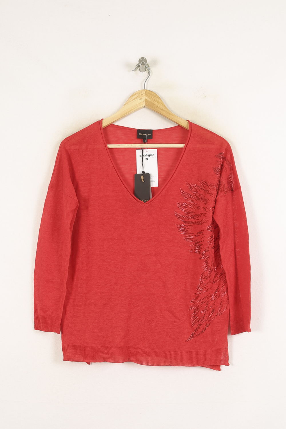 Pull Rouge - Taille S/36 de la marque Bérénice | PARAD73288 - Vendu par Paradigme - Image 2