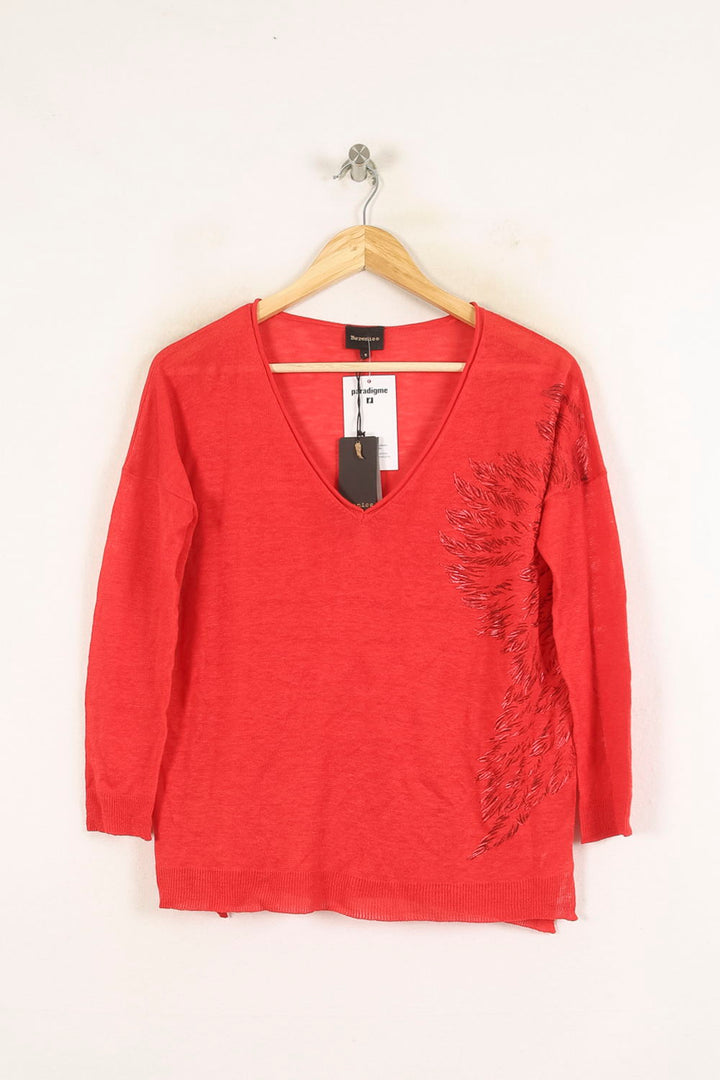 Pull Rouge - Taille S/36 de la marque Bérénice | PARAD73288 - Vendu par Paradigme - Image 2