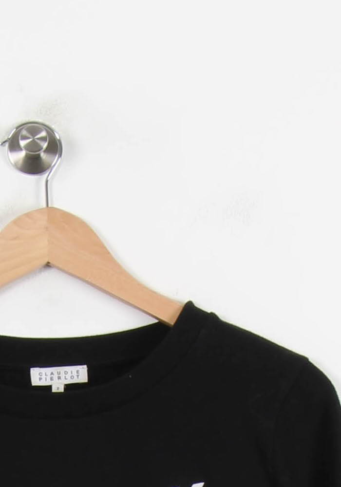 Sweat Noir - Taille M/38 de la marque Claudie Pierlot | PARAD69485 - Vendu par Paradigme - Image 3