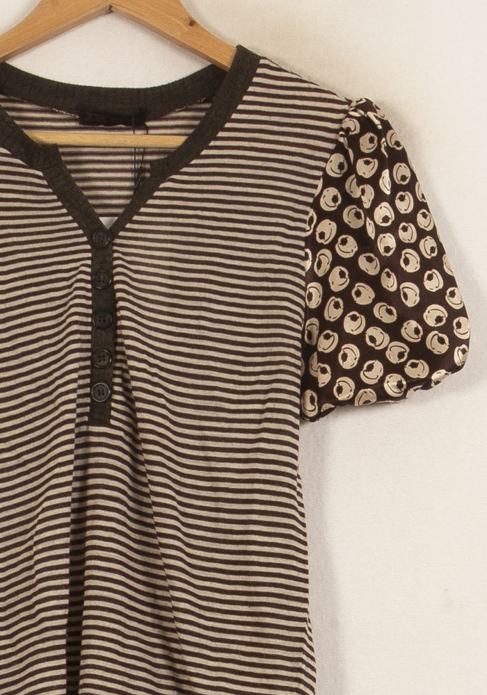 Blouse Marron et Beige - Taille L/40 de la marque IKKS | PARAD44649 - Vendu par Paradigme - Image 3
