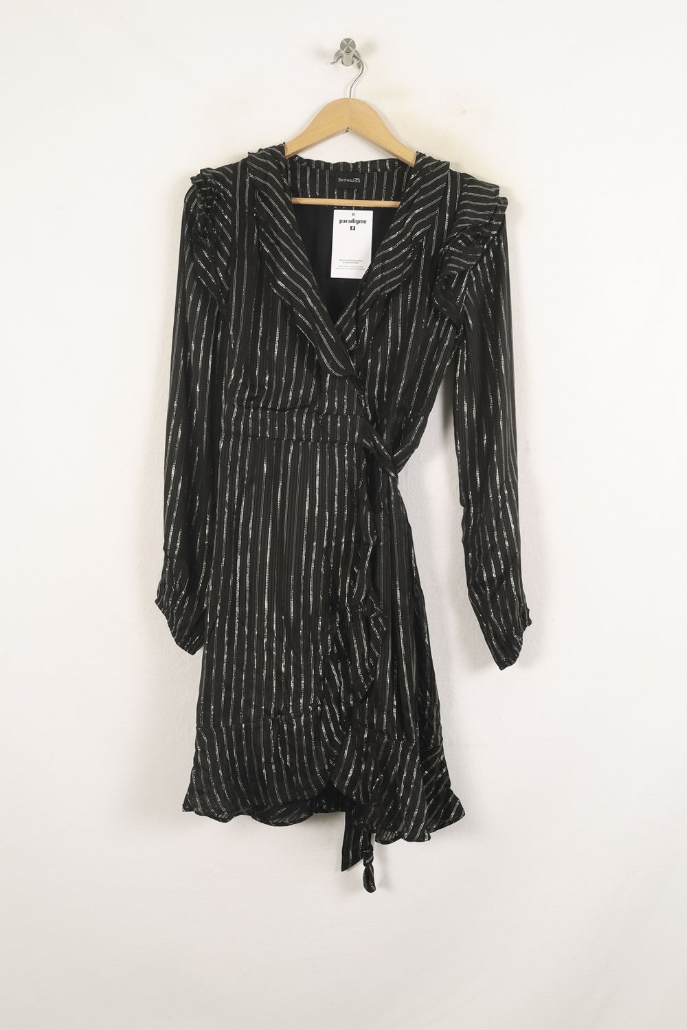 Robe Portefeuille Noire et Argentée - Taille S/36 de la marque Bérénice | PARAD73324 - Vendu par Paradigme - Image 2
