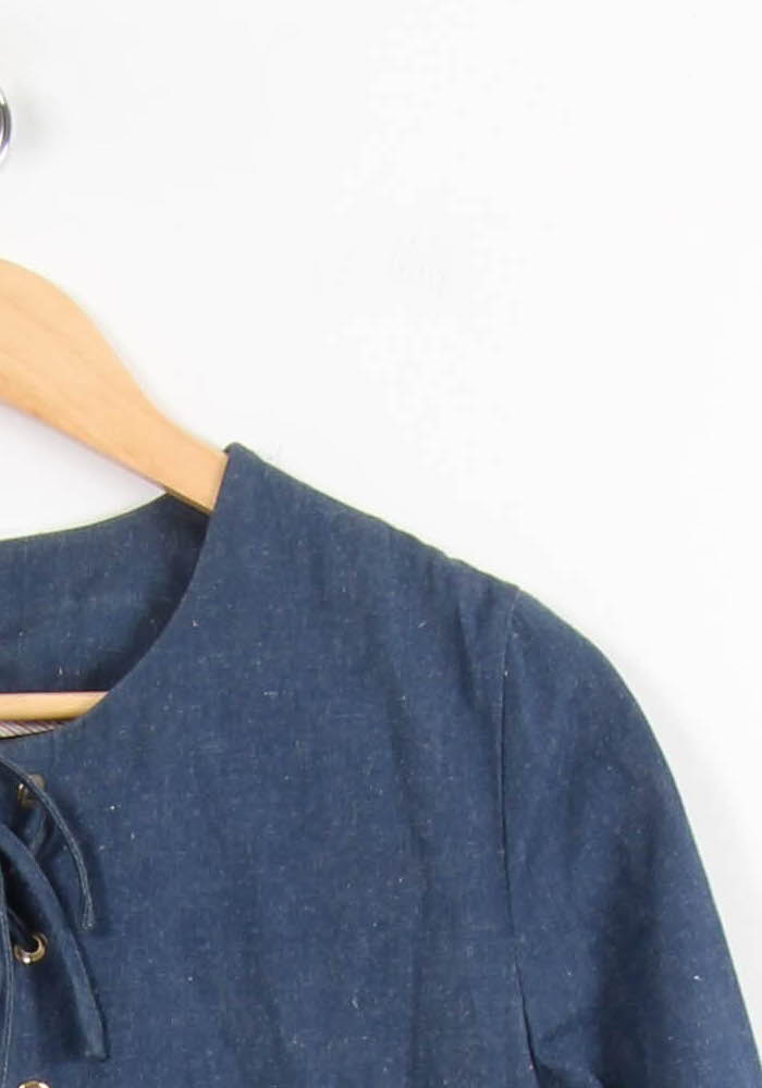 Robe Droite Bleue - Taille M/38 de la marque Ines de la Fressange Paris | PARAD53060 - Vendu par Paradigme - Image 3