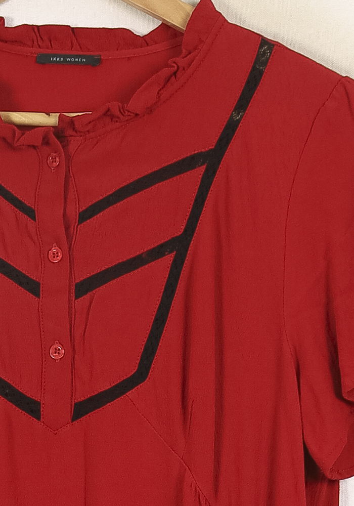 Robe Rouge - Taille S/36 de la marque IKKS | PARAD69117 - Vendu par Paradigme - Image 3
