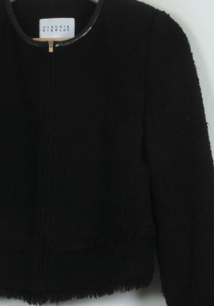 Veste Noire - Taille S/36 de la marque Claudie Pierlot | PARAD53245 - Vendu par Paradigme - Image 3