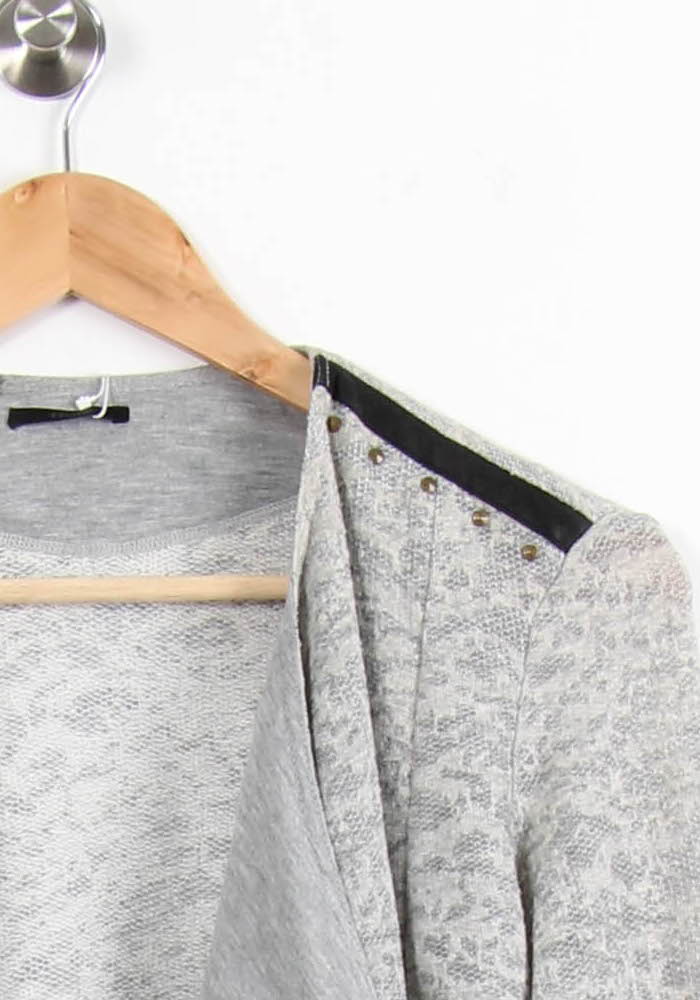 Cardigan Gris - Taille XS/34 de la marque IKKS | PARAD65127 - Vendu par Paradigme - Image 3