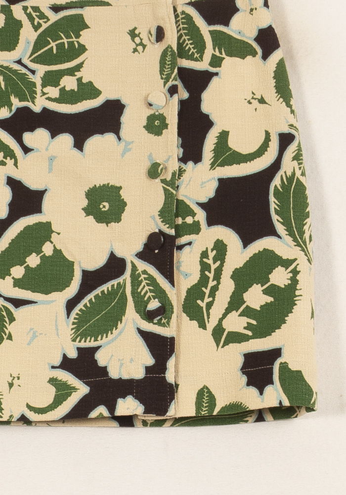 Jupe Courte Beige et Verte - Taille S/36 de la marque Caroll | PARAD39570 - Vendu par Paradigme - Image 3