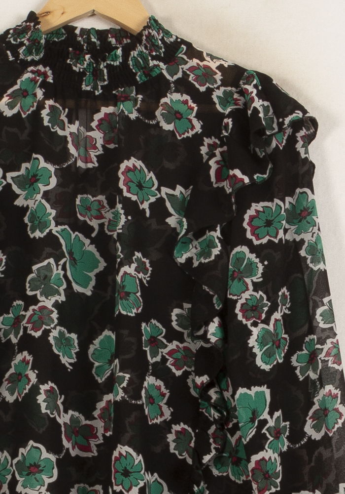 Blouse Noire et Verte - Taille M/38 de la marque IKKS | PARAD65350 - Vendu par Paradigme - Image 3
