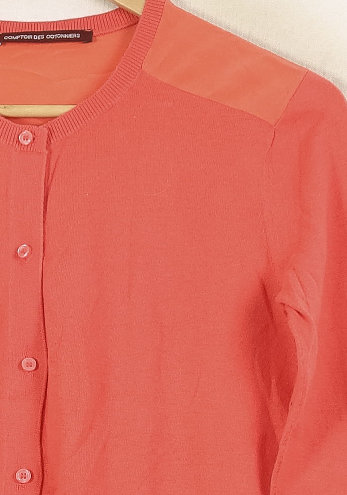 Cardigan Rose - Taille XS/34 de la marque Comptoir des Cotonniers | PARAD69285 - Vendu par Paradigme - Image 3