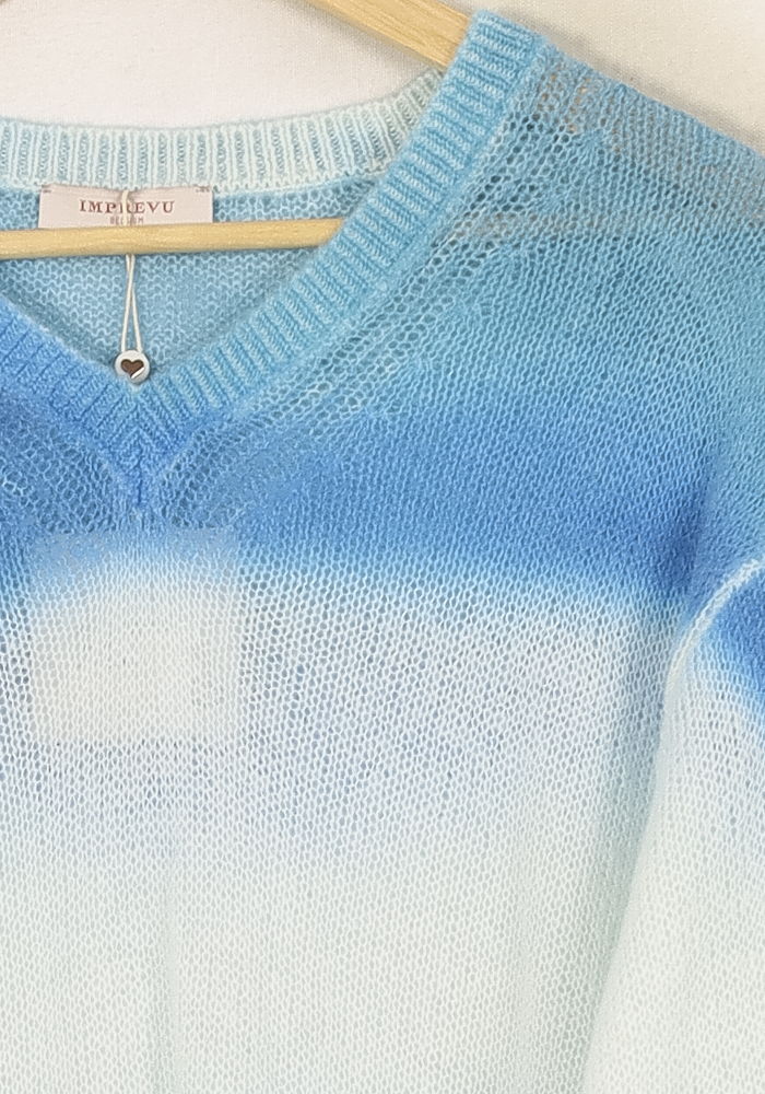 Pull Bleu et Blanc - Taille XL/42 de la marque Imprevu | PARAD33951 - Vendu par Paradigme - Image 3