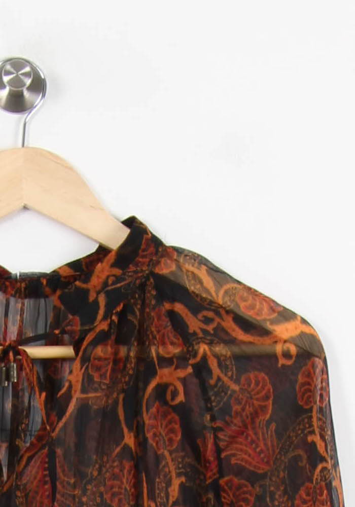 Blouse Marron et Noire - Taille XS/34 de la marque IKKS | PARAD67037 - Vendu par Paradigme - Image 3