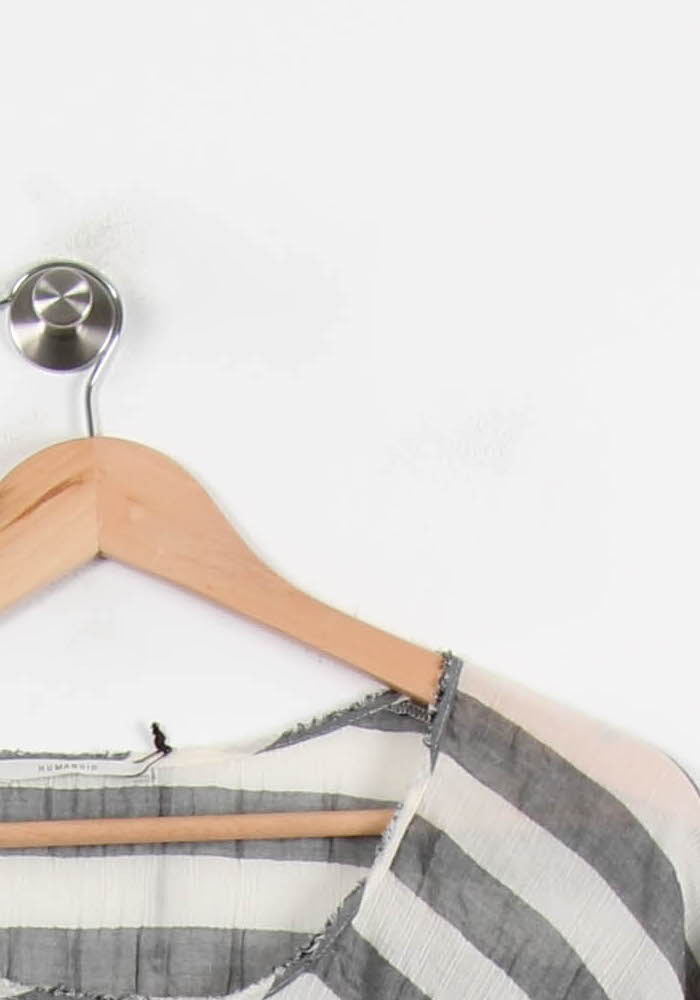 Blouse Rayée Grise et Blanche - Taille T.U. de la marque Humanoid | PARAD69524 - Vendu par Paradigme - Image 3