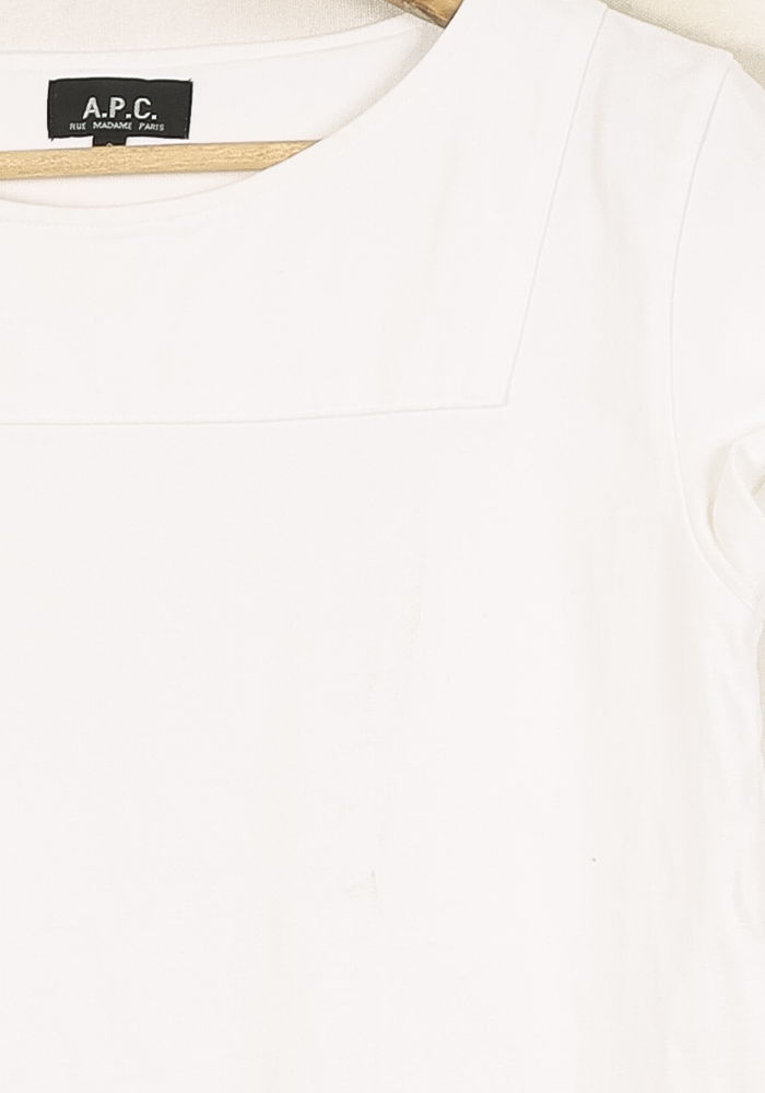 Robe Droite Blanche - Taille S/36 de la marque A.P.C. | PARAD53970 - Vendu par Paradigme - Image 3