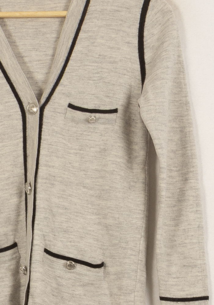 Cardigan gris - Taille S/36 de la marque Claudie Pierlot | PARAD44337 - Vendu par Paradigme - Image 3