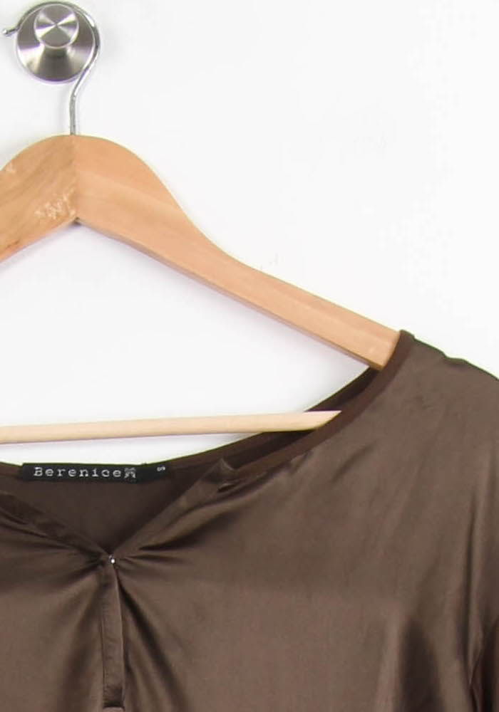 Robe Courte Marron - Taille S/36 de la marque Bérénice | PARAD61155 - Vendu par Paradigme - Image 3