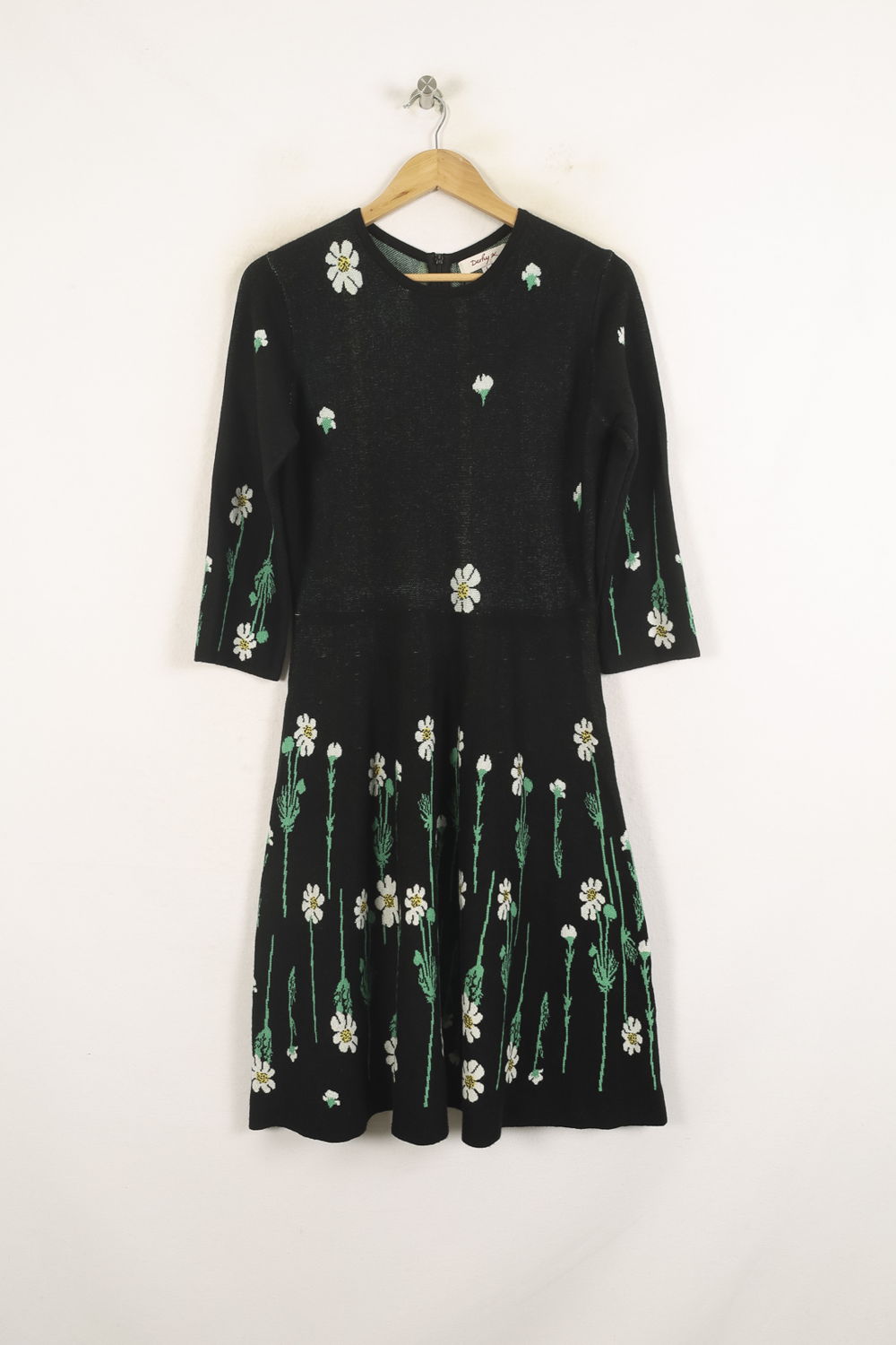 Robe Fleurie Noire - Taille L/40 de la marque Derhy | PARAD56359 - Vendu par Paradigme - Image 2