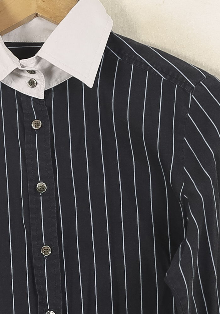 Chemise à Rayures Bleue et Blanche - Taille M/38 de la marque Lee | PARAD69001 - Vendu par Paradigme - Image 3