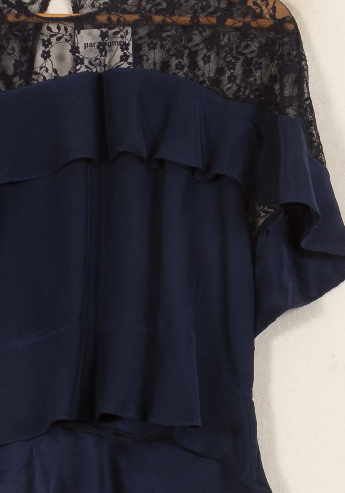 Blouse bleue foncée - Taille L/40 de la marque Sandro | PARAD47853 - Vendu par Paradigme - Image 3