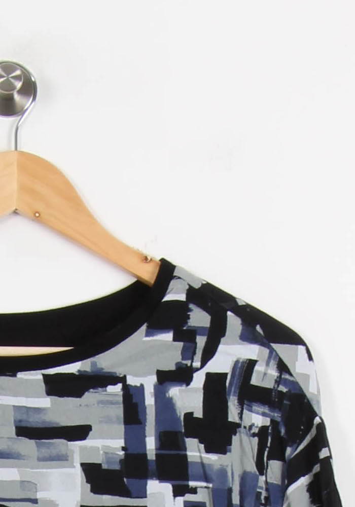 Blouse Noire et Grise - Taille S/36 de la marque La Fée Maraboutée | PARAD66891 - Vendu par Paradigme - Image 3