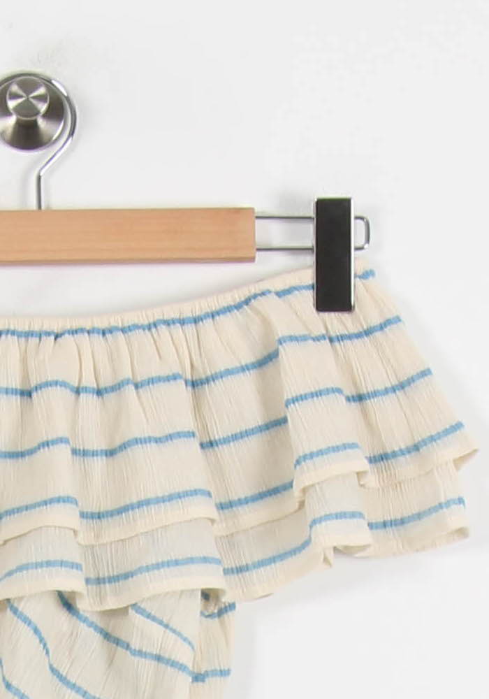 Top à Volant Beige et Bleu - Taille M/38 de la marque Sézane | PARAD67250 - Vendu par Paradigme - Image 3