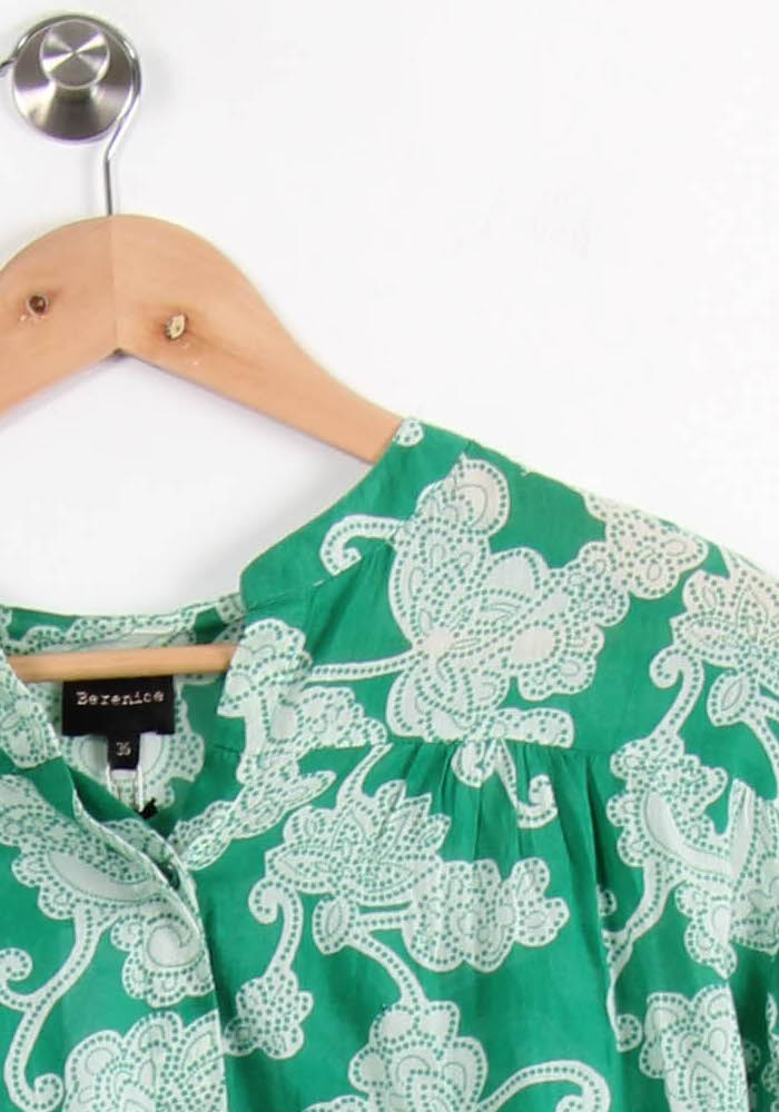 Blouse Verte et Blanche - Taille S/36 de la marque Bérénice | PARAD62864 - Vendu par Paradigme - Image 3