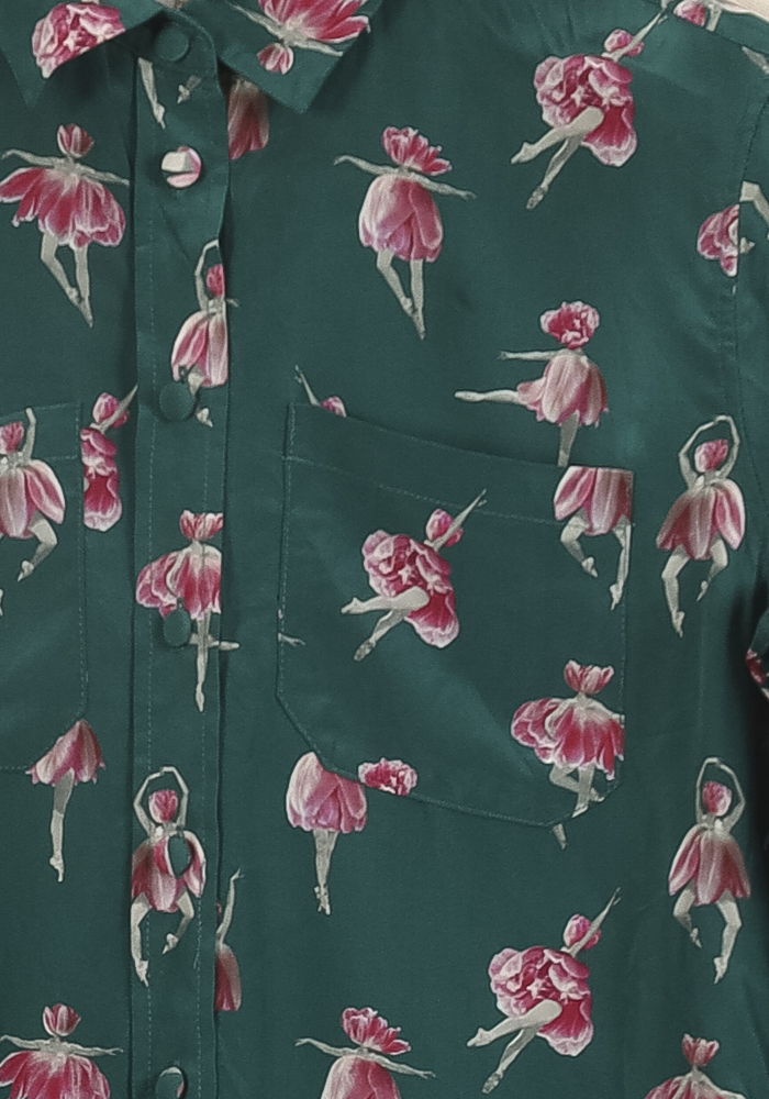 Chemise Verte et Rose - Taille XS/34 de la marque Soi Paris | PARAD50474 - Vendu par Paradigme - Image 3
