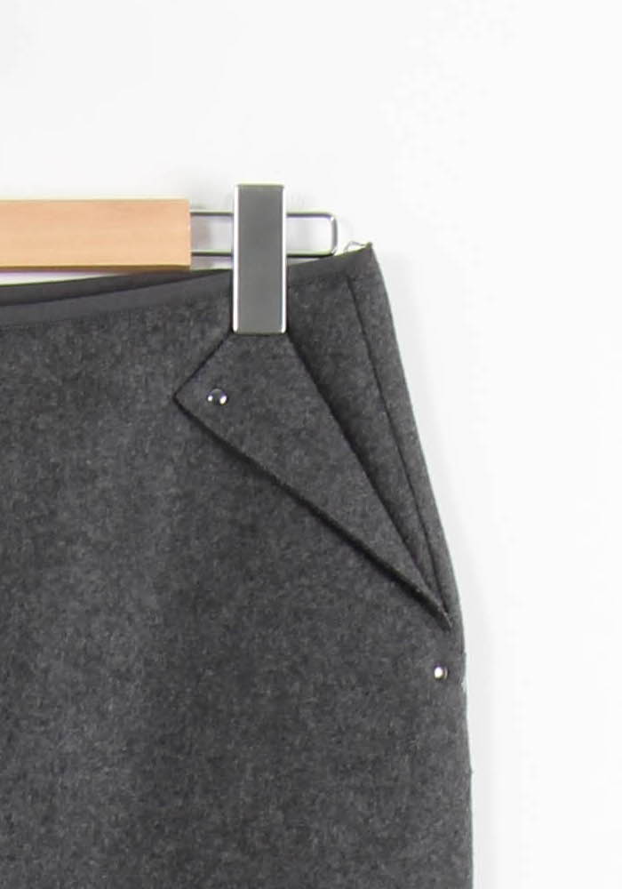 Jupe Crayon Grise - Taille M/38 de la marque Max Mara | PARAD64883 - Vendu par Paradigme - Image 3